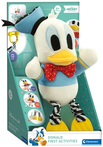 Clementoni Donald Duck - Activity Plush Toy for Babies - Sensory Toy