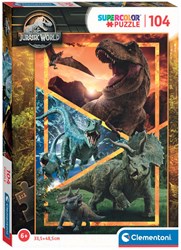 Clementoni puzzle Jurassic World 104 pieces - kids jigsaw cardboard
