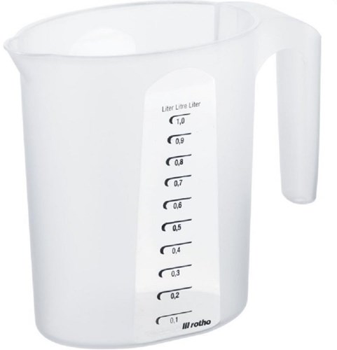 Rotho measuring jug TOPLINE 1 litre transparent plastic kitchen jug