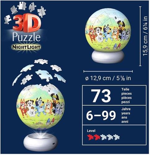 Ravensburger 3D puzzle night lamp Bluey - atmospheric kids toy-3