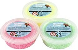 Creativ Company Foam Clay modeling clay set neon colors 3x14g crafting