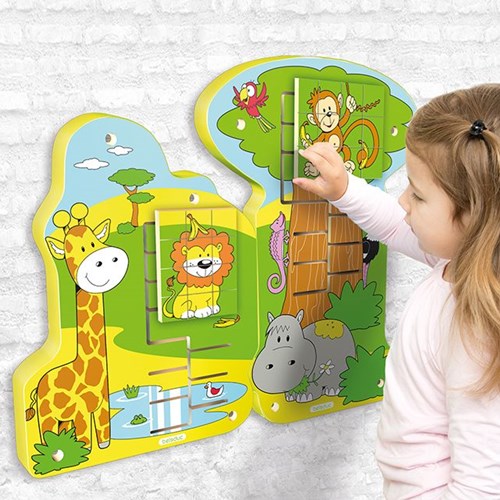 Beleduc wall game jungle lion - wooden wall element motor skills toy