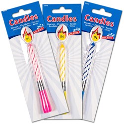 Folat birthday candle with music - colorful party candle