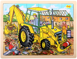 BigJigs wooden puzzle digger - 24 pieces - educational toy for kids