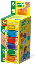 Ses finger paint set - 6 colours - washable - 45ml per pot