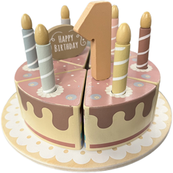 Atan wooden birthday cake toy - role play and creativity