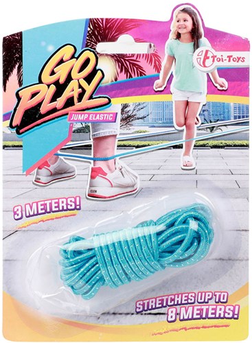 Toi-Toys skipping elastic toy pink 3 meters long textile-3