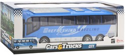 Toi-Toys toy bus blue friction 32cm - Cars & Trucks bus