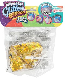 Toi-Toys inflatable glitter balloon 60cm - party decoration toy