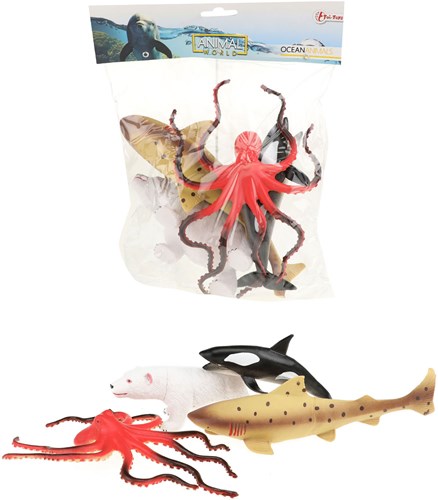Toi-Toys Sea Animals Playset Animal World Deluxe 5 pcs plastic-2
