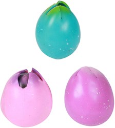 Squeezy egg unicorn toy stress ball with surprise and coloring page