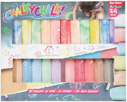 Toi-Toys sidewalk chalk set 24 pieces - colorful outdoor chalk