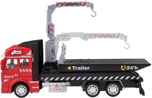 Toi-Toys metal tow truck toy car with crane and pull-back function-3