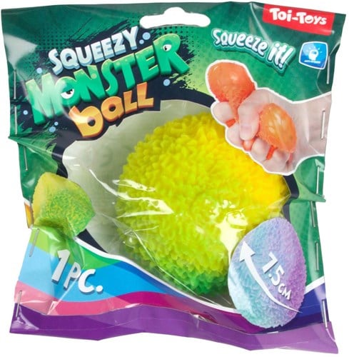 Fun Textuurknijpbal Moss Gevuld met Foam, 8cm