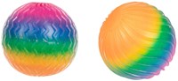 Fun Textuurknijpbal Regenboog Ribbels Foam, 7cm-2
