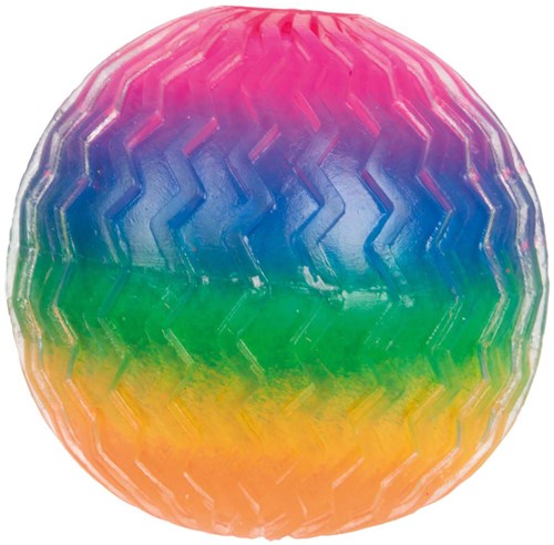 Fun Textuurknijpbal Regenboog Ribbels Foam, 7cm-3
