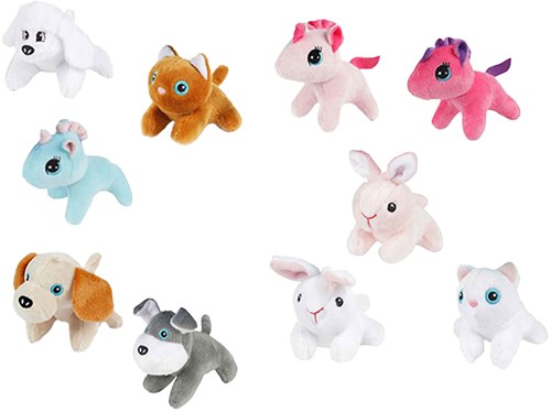 Knuffel Pluche Dier in Draagkoffer, 10cm-2