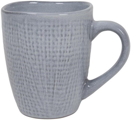 Koffiemok woven textiel grijs 340ml