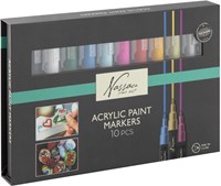 Acrylic markers set pens 10 pieces multi color for creative drawing