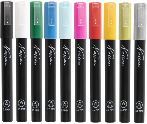 Acrylic markers set pens 10 pieces multi color for creative drawing-3