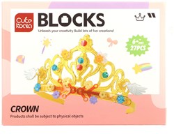 Building blocks crown transparent DIY with 27 blocks and ruby