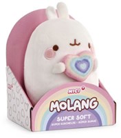 Nici Pluchen Knuffel Molang Regenboog met Hart in Geschenkdoos, 16cm-2