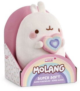 Nici Pluchen Knuffel Molang Regenboog met Hart in Geschenkdoos, 16cm-2