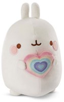 Nici Pluchen Knuffel Molang Regenboog met Hart in Geschenkdoos, 16cm