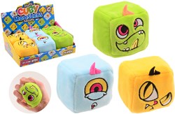 Johntoy plush monster cube slow rise toy colorful 6.5 cm
