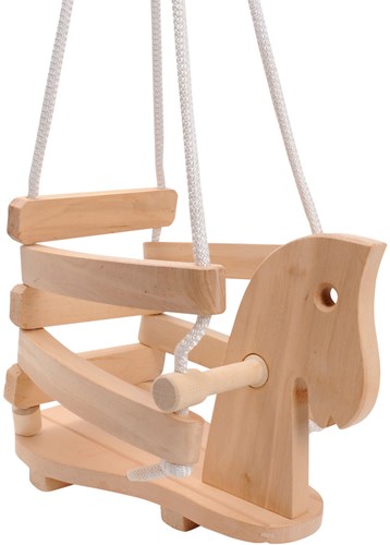 Playwood wooden swing horse - swing seat for kids garden outdoor