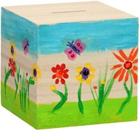 Playwood wooden piggy bank craft set - creative kids room decoration-2