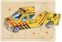 Playwood wooden puzzle ambulance - educational toy knob puzzle-2