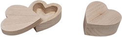 Playwood heart-shaped jewelry box beech wood - wooden keepsake box