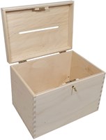 Playwood wooden envelope box storage pine with slot 29x22x20 cm-2