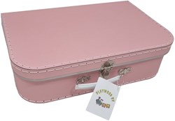 Playwood cardboard suitcase set pink - toy suitcases 3 pieces