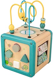 Playwood wooden activity cube bead maze educational toy