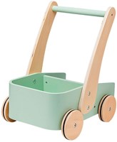 Playwood wooden push walker green baby and toddler walker toy