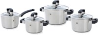 BK cookware set stainless steel Cool Grip glass lids 4-piece induction
