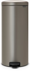 Brabantia pedal bin 30 litre platinum - waste bin with plastic inner bucket