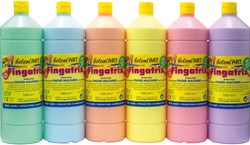 Eduplay finger paint pastel set 6 x 1000ml 6 colours kids paint