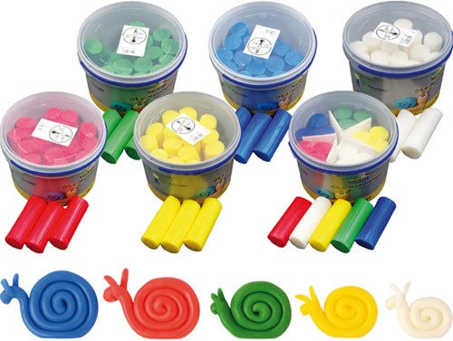 Eduplay craft clay SuperSoft 1750g in bucket green - eco-friendly-2