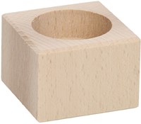 Playwood wooden tealight holder square beechwood decoration-2