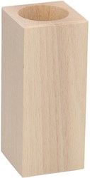 Playwood tealight holder beechwood decorative square 13cm