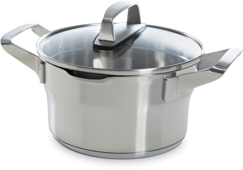 BK Premium+ cookware set 4-piece stainless steel safe pouring system silver-3