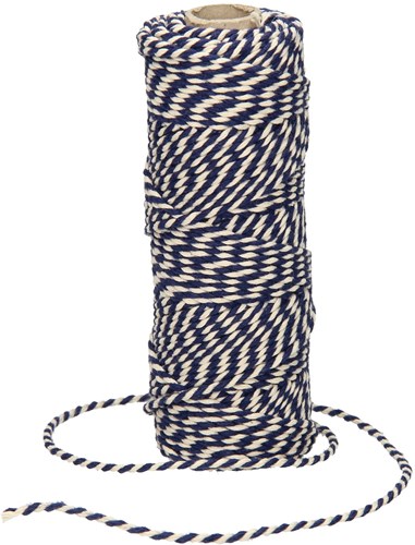 Quantore cotton rope blue-white 45 meters 50 grams cord-3