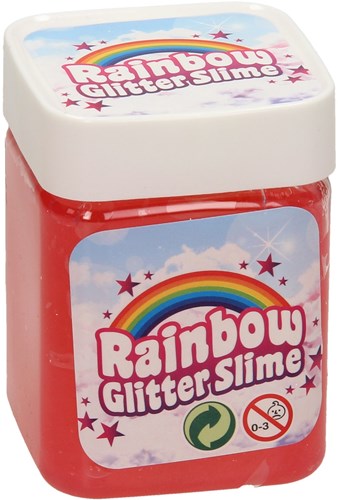 Johntoy slime rainbow glitter toy jar colorful
