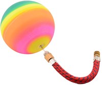 Johntoy rainbow balls toy set 3 pieces rubber colorful 8 cm-3