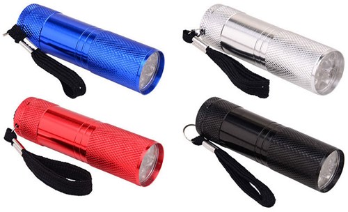 Johntoy flashlight LED 9 lights including batteries red-2