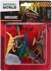 Johntoy dinosaur playset Animal World 8-piece toy set