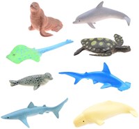 Johntoy sea animals playset - Animal World - 8-piece toy set-2